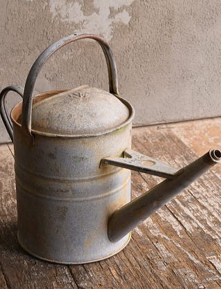 イギリス アンティーク ブリキ製 ジョウロ ガーデニング 13065