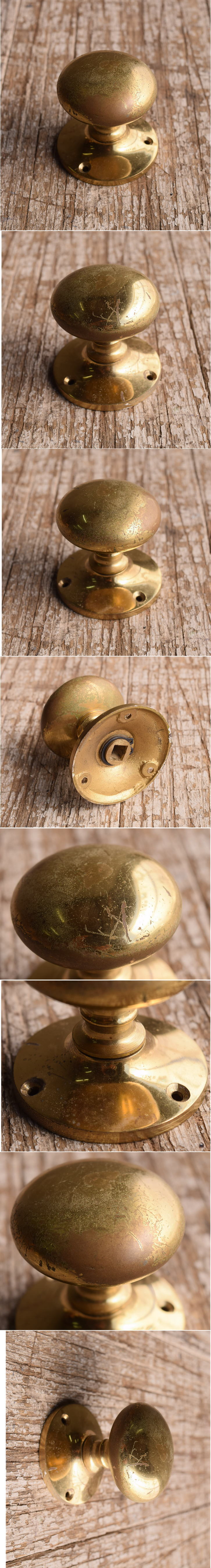 イギリス アンティーク 真鍮製 ドアノブ 建具金物 13071