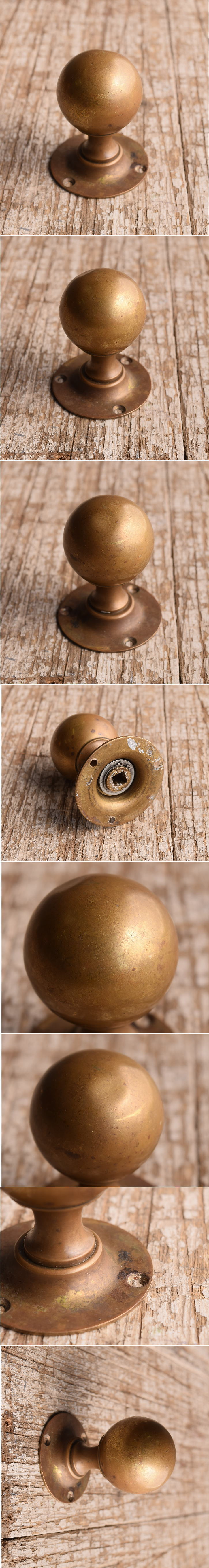 イギリス アンティーク 真鍮製 ドアノブ 建具金物 13073