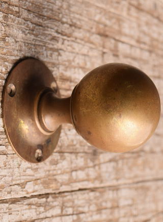 イギリス アンティーク 真鍮製 ドアノブ 建具金物 13073