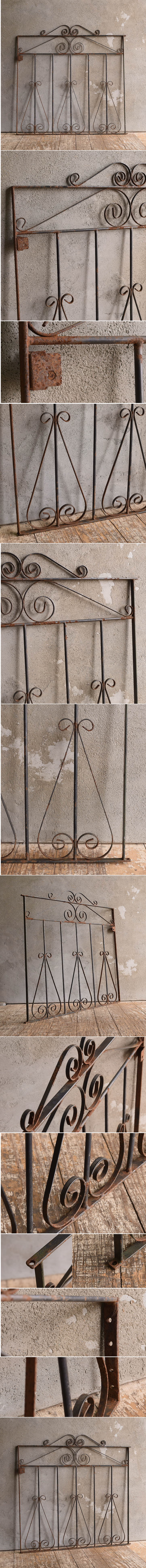 イギリスアンティーク アイアンフェンス ゲート柵 ガーデニング 13112