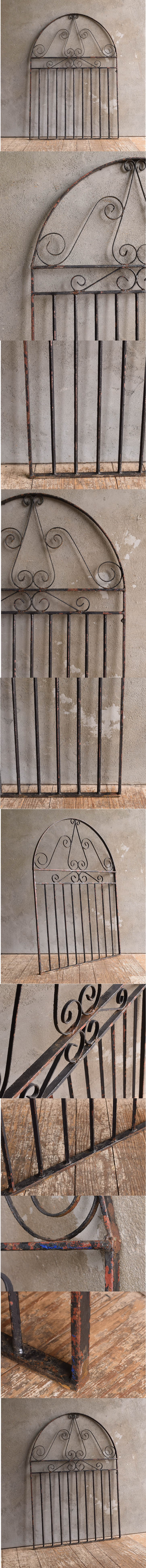 イギリスアンティーク アイアンフェンス ゲート柵 ガーデニング 13118