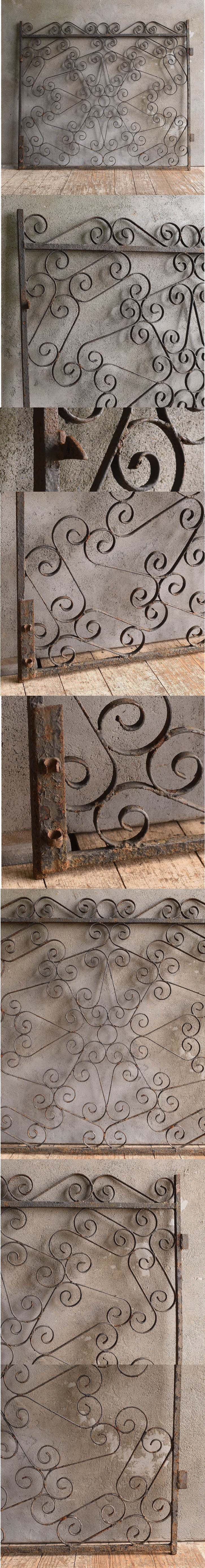 イギリスアンティーク アイアンフェンス ゲート柵 ガーデニング 13122