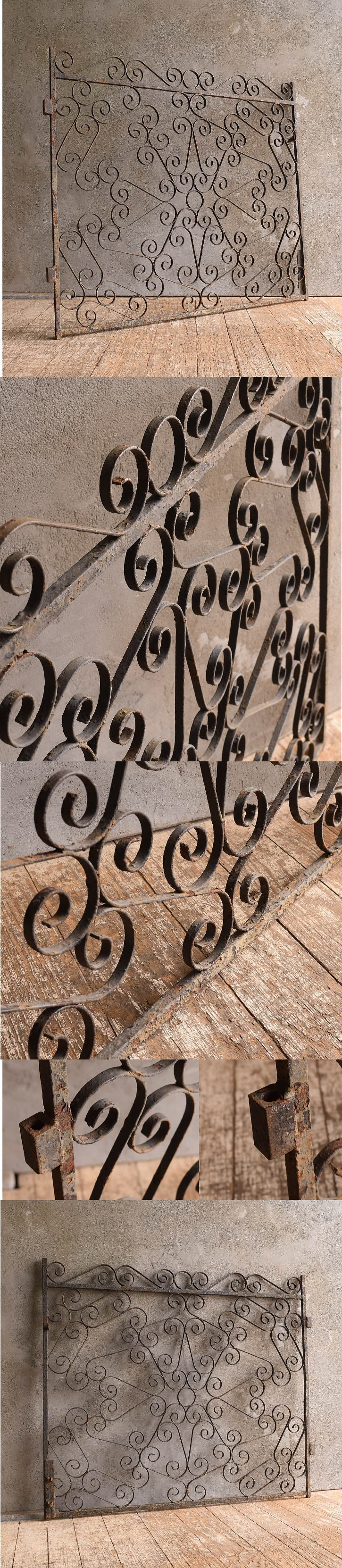 イギリスアンティーク アイアンフェンス ゲート柵 ガーデニング 13122