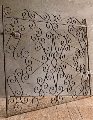 イギリスアンティーク アイアンフェンス ゲート柵 ガーデニング 13123