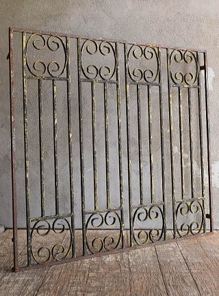 イギリスアンティーク アイアンフェンス ゲート柵 ガーデニング 13207