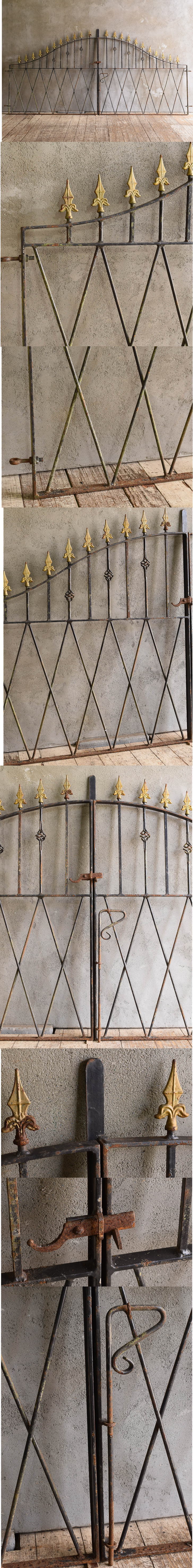 イギリスアンティーク アイアンフェンス ゲート柵 ガーデニング 13210