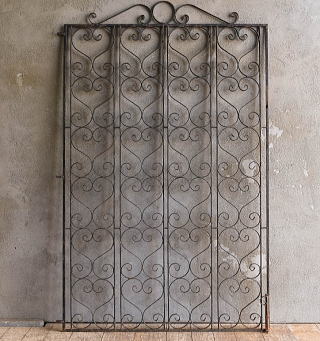 イギリスアンティーク アイアンフェンス ゲート柵 ガーデニング 13217