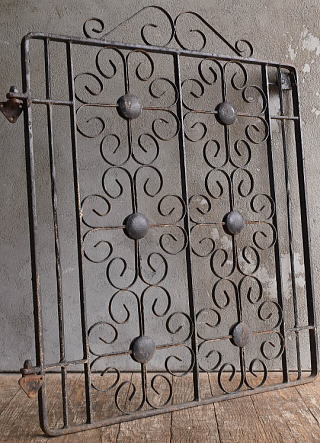 イギリスアンティーク アイアンフェンス ゲート柵 ガーデニング 13266