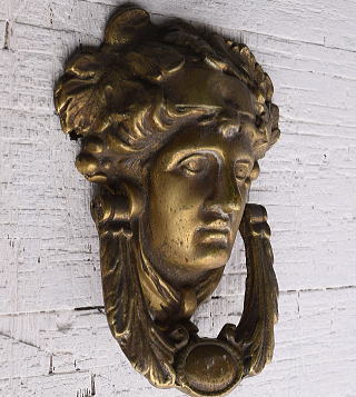 イギリス アンティーク 真鍮製ドアノッカー　 13293