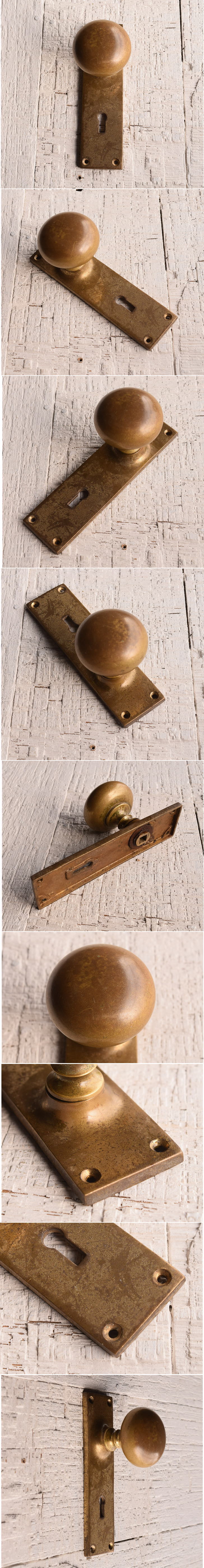 イギリス アンティーク 真鍮 ドアノブ　建具金物 取っ手　13301