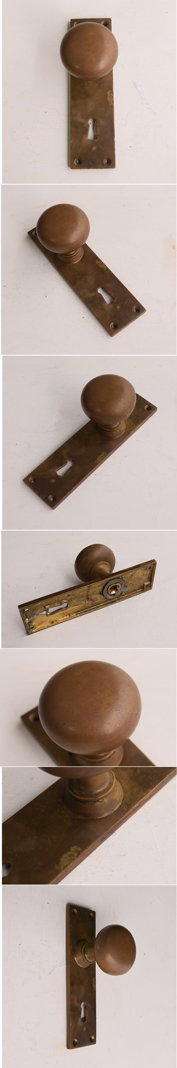 イギリス アンティーク 真鍮 ドアノブ　建具金物 取っ手　13316