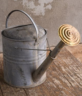 イギリス アンティーク ブリキ製 ジョウロ ガーデニング 13326