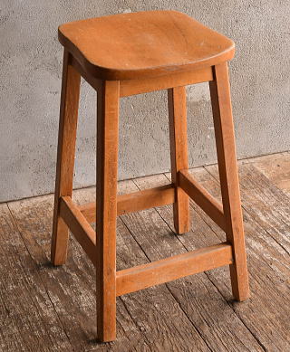 イギリス アンティーク家具 木製スツール　 椅子 13371