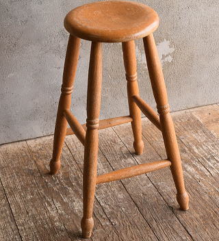 イギリス アンティーク家具 木製スツール 椅子 13372