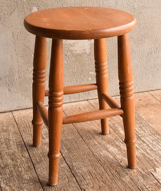 イギリス アンティーク家具 木製スツール 椅子 13373