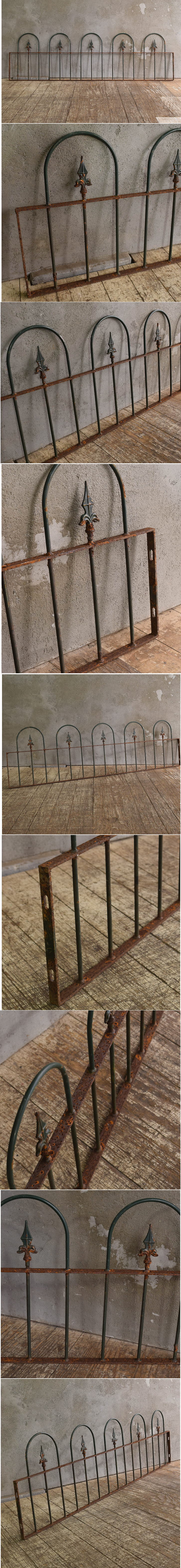 イギリスアンティーク アイアンフェンス ゲート柵 ガーデニング 13385