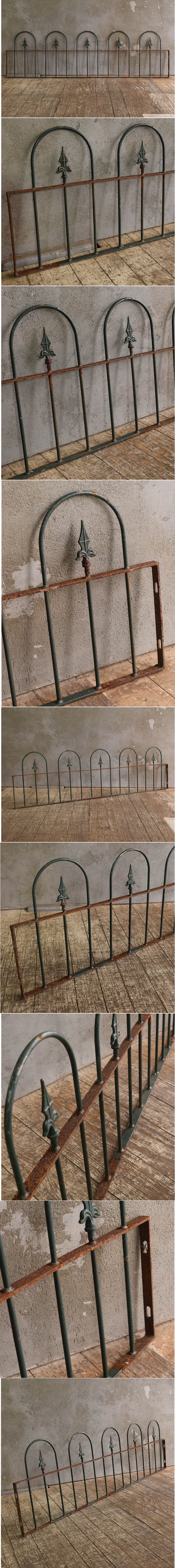 イギリスアンティーク アイアンフェンス ゲート柵 ガーデニング 13386