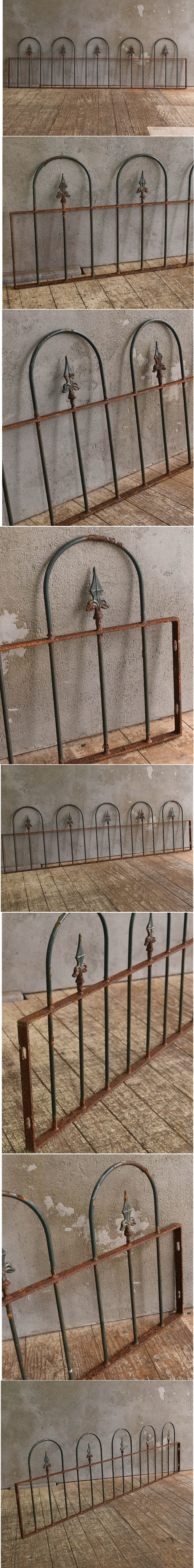 イギリスアンティーク アイアンフェンス ゲート柵 ガーデニング 13387