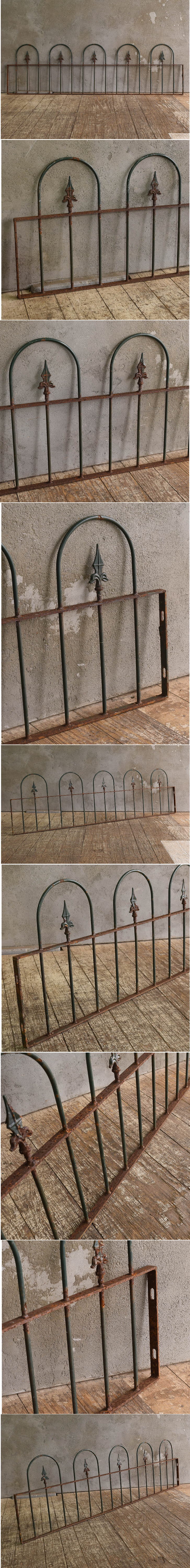 イギリスアンティーク アイアンフェンス ゲート柵 ガーデニング 13388