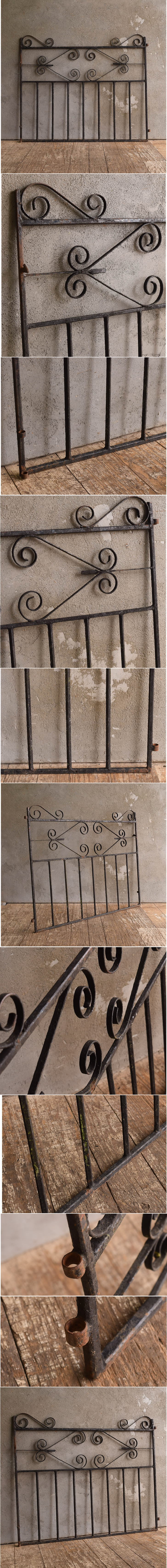 イギリスアンティーク アイアンフェンス ゲート柵 ガーデニング 13390