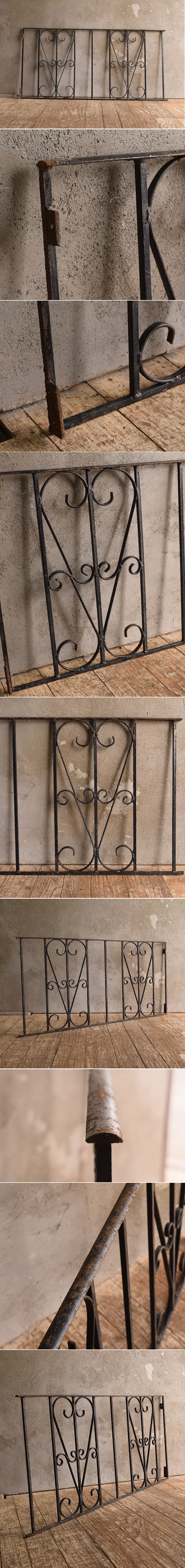 イギリスアンティーク アイアンフェンス ゲート柵 ガーデニング 13396