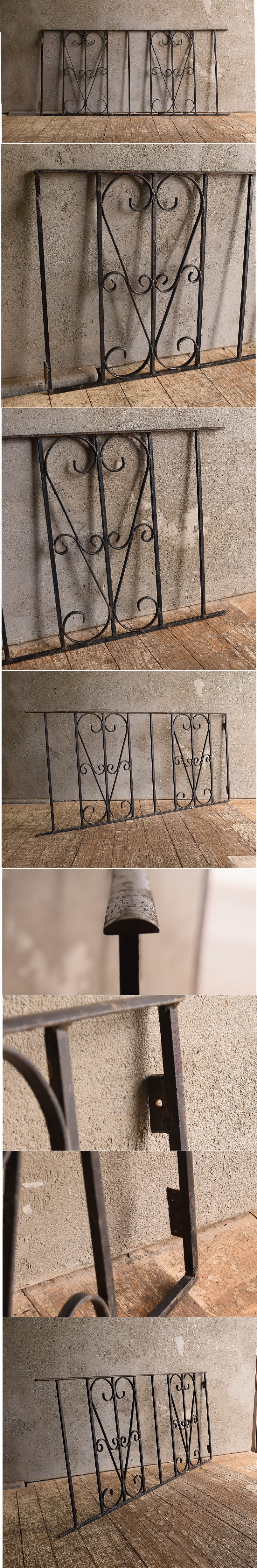 イギリスアンティーク アイアンフェンス ゲート柵 ガーデニング 13397