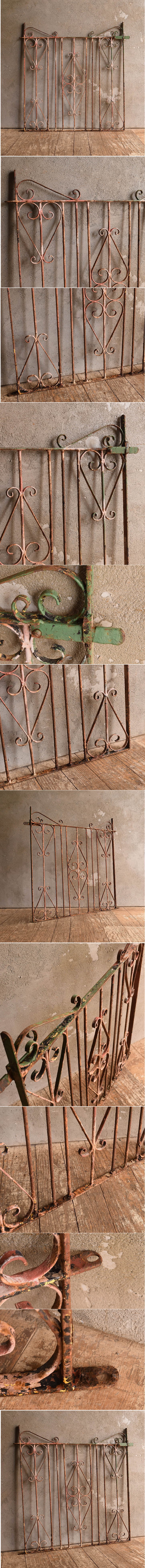 イギリスアンティーク アイアンフェンス ゲート柵 ガーデニング 13399