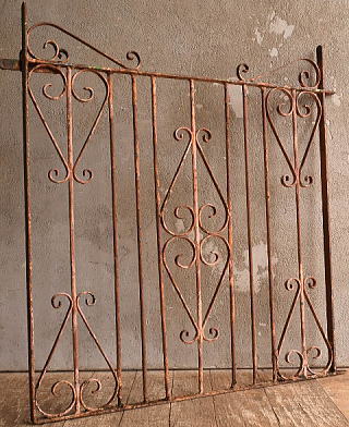 イギリスアンティーク アイアンフェンス ゲート柵 ガーデニング 13399