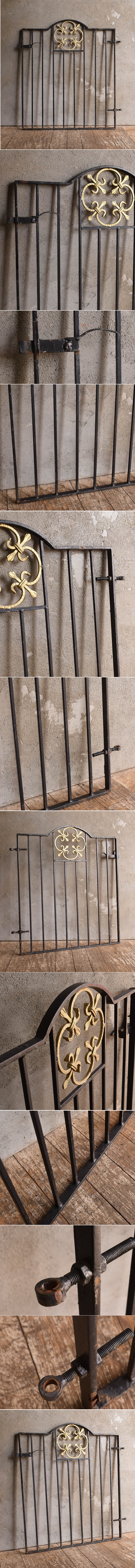 イギリスアンティーク アイアンフェンス ゲート柵 ガーデニング 13401