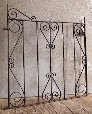 イギリスアンティーク アイアンフェンス ゲート柵 ガーデニング 13402