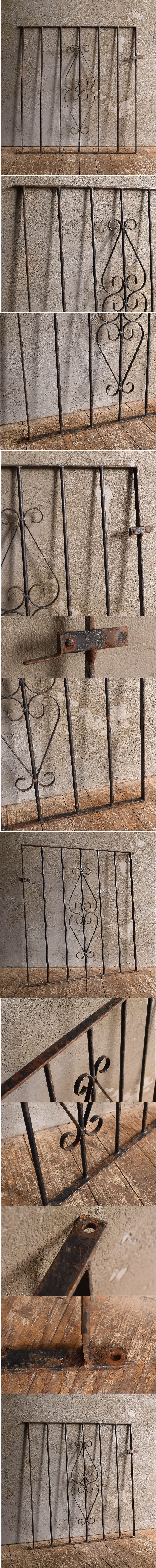 イギリスアンティーク アイアンフェンス ゲート柵 ガーデニング 13408