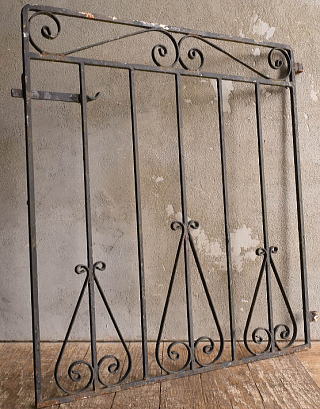 イギリスアンティーク アイアンフェンス ゲート柵 ガーデニング 13409