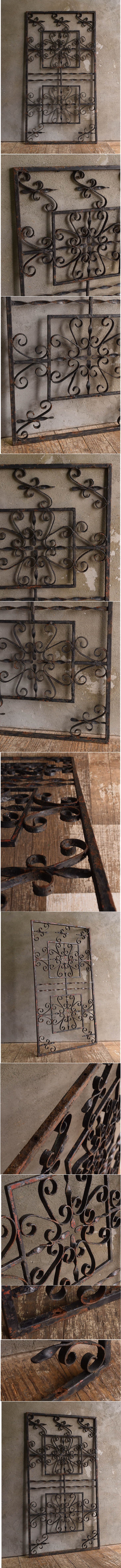 イギリスアンティーク アイアンフェンス ゲート柵 ガーデニング 13406