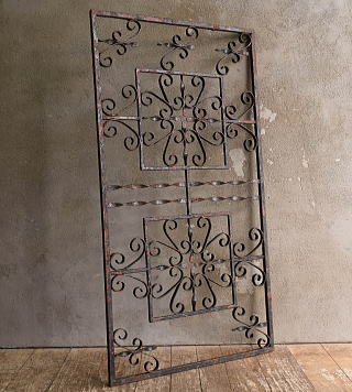 イギリスアンティーク アイアンフェンス ゲート柵 ガーデニング 13406