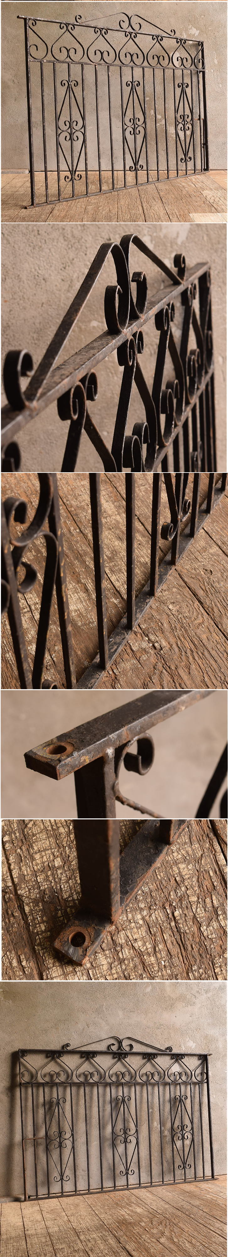 イギリスアンティーク アイアンフェンス ゲート柵 ガーデニング 13430