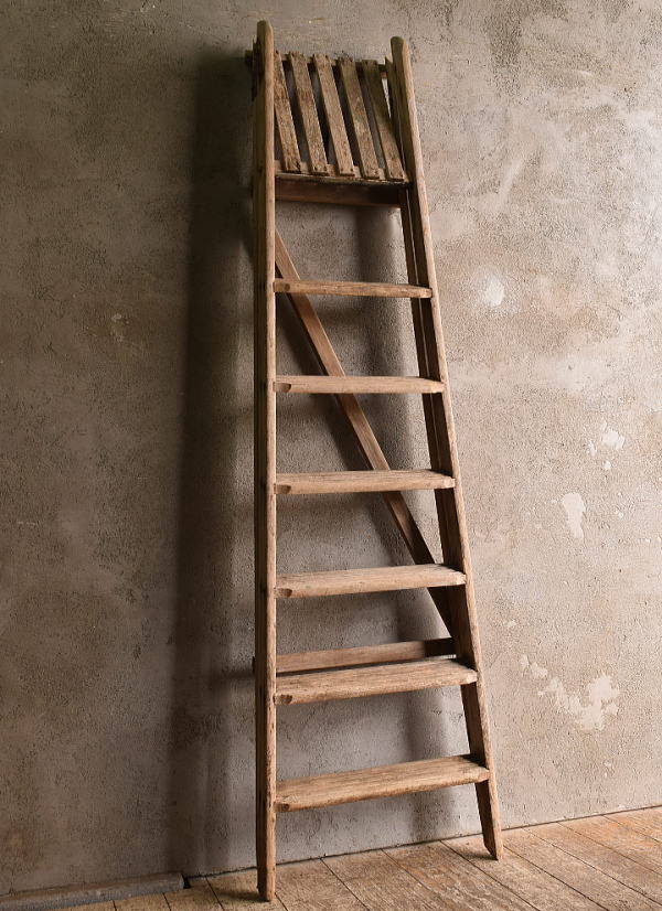 イギリス アンティーク ステップラダー 脚立 ディスプレイ 13436