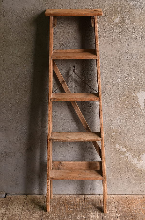 イギリス アンティーク ステップラダー 脚立 ディスプレイ 13440