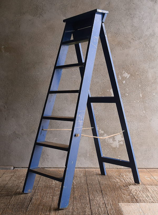 イギリス アンティーク ステップラダー 脚立 ディスプレイ 13447