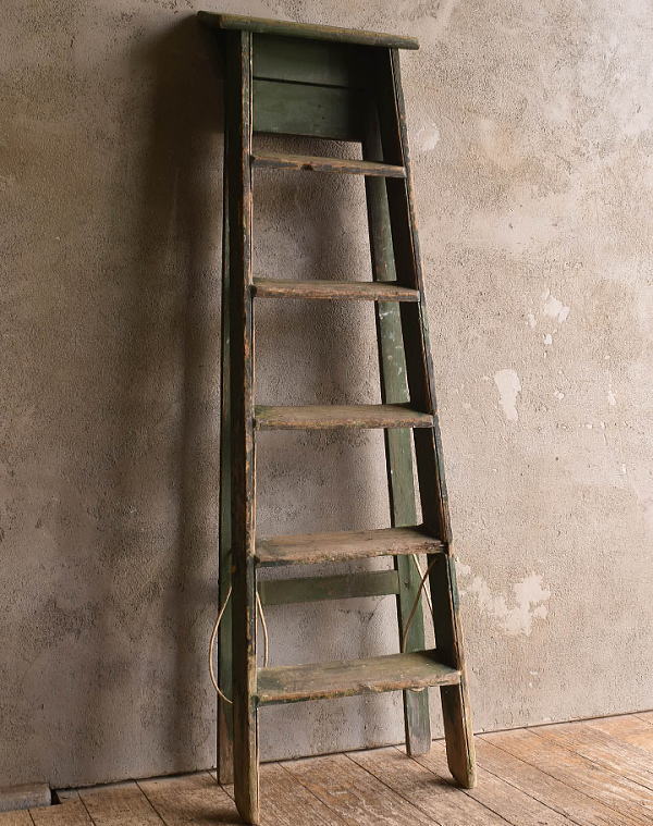 イギリス アンティーク ステップラダー 脚立 ディスプレイ 13448