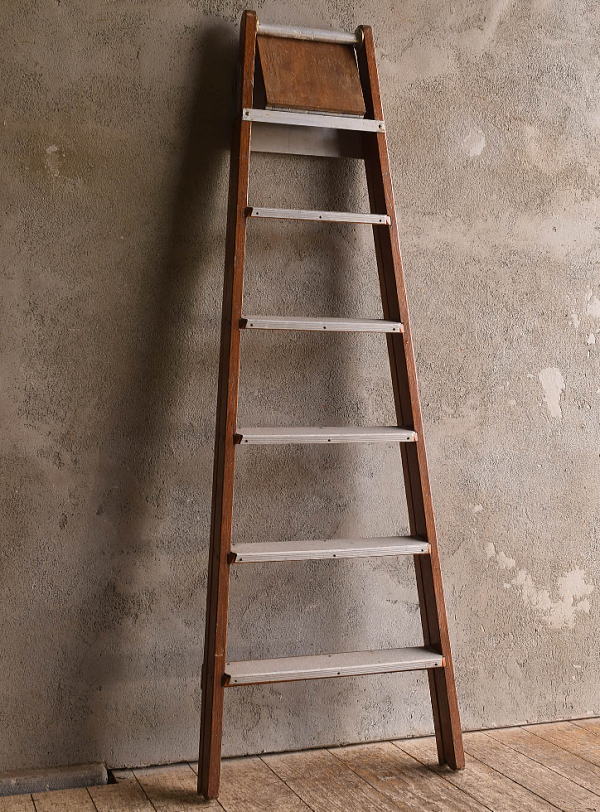 イギリス アンティーク ステップラダー 脚立 ディスプレイ 13449
