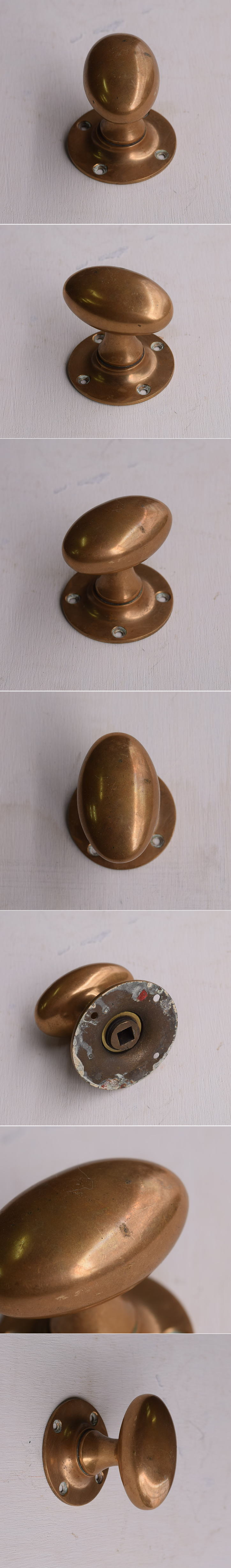 イギリス アンティーク 真鍮製 ドアノブ 建具金物 13518
