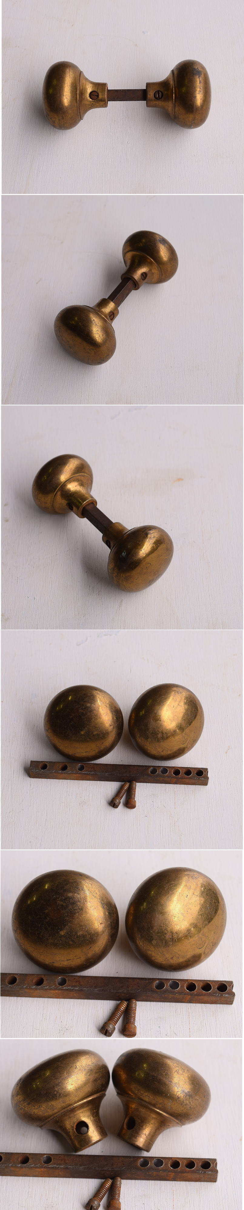 イギリス アンティーク 真鍮製 ドアノブ 建具金物 握り玉 13520