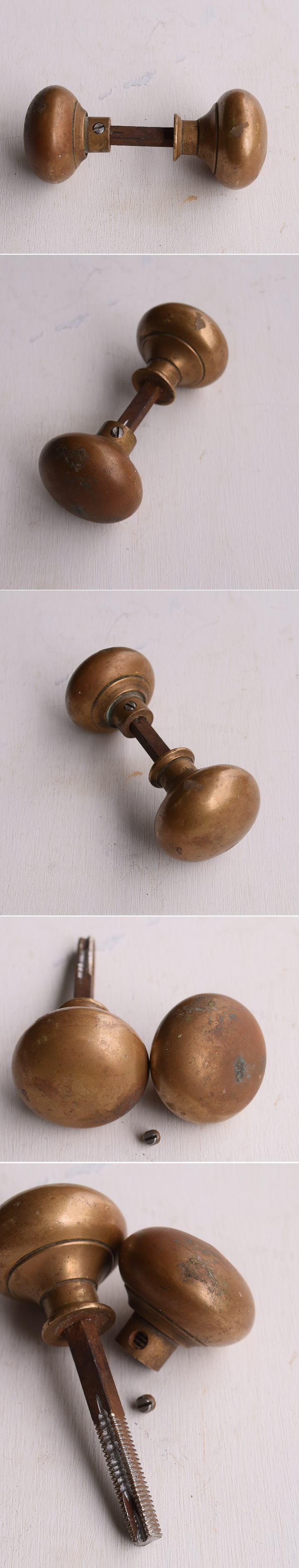 イギリス アンティーク 真鍮製 ドアノブ 建具金物 握り玉 13521