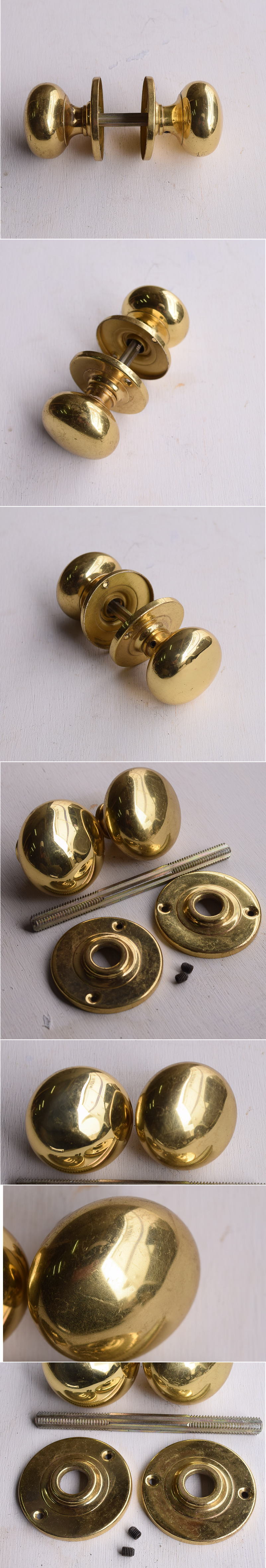 イギリス アンティーク 真鍮製 ドアノブ 建具金物 握り玉 13522