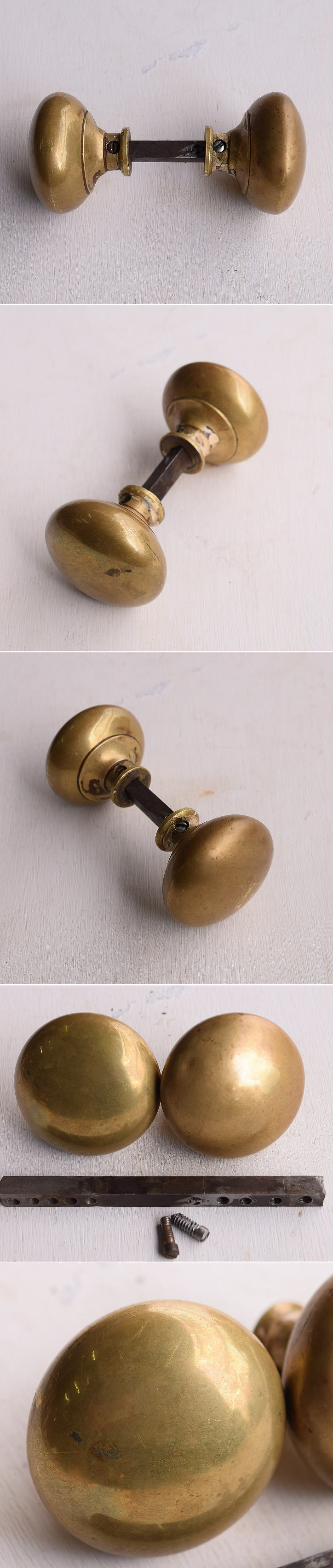 イギリス アンティーク 真鍮製 ドアノブ 建具金物 握り玉 13523