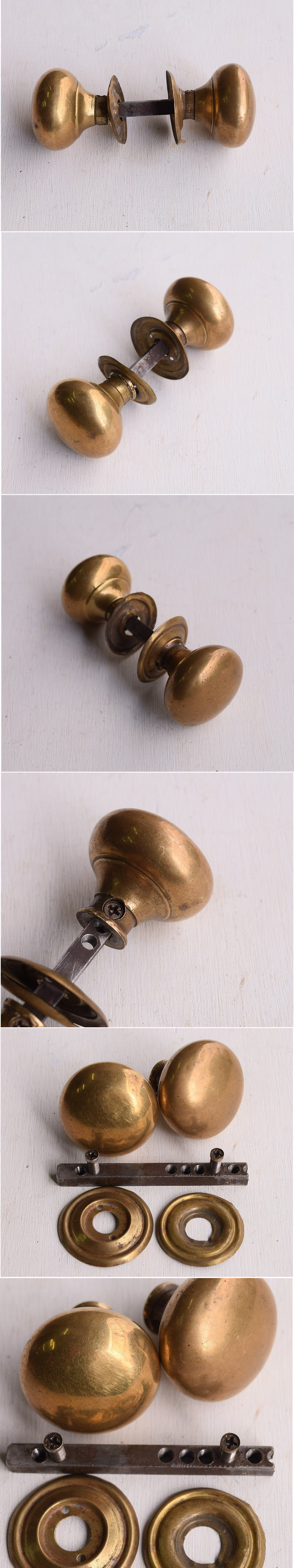 イギリス アンティーク 真鍮製 ドアノブ 建具金物 握り玉 13524