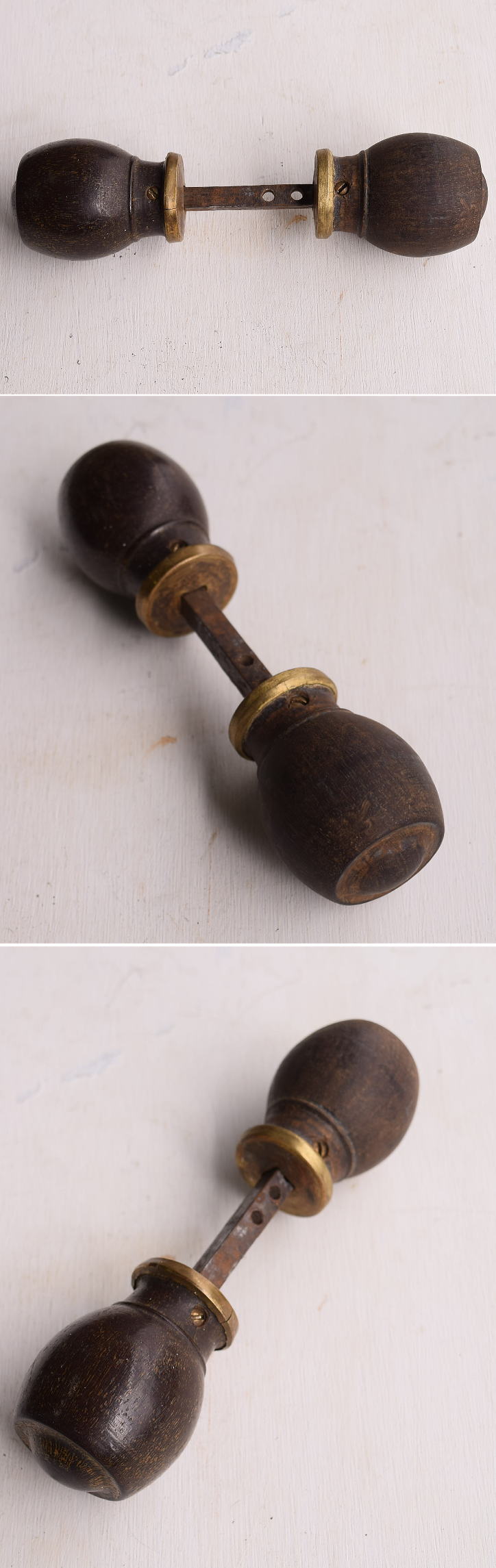イギリス アンティーク 木製 ドアノブ 建具金物 握り玉 13525