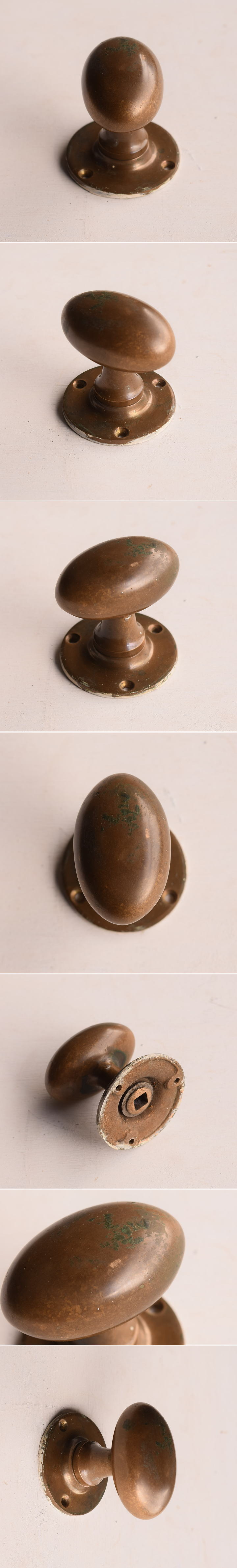 イギリス アンティーク 真鍮製 ドアノブ 建具金物 13526