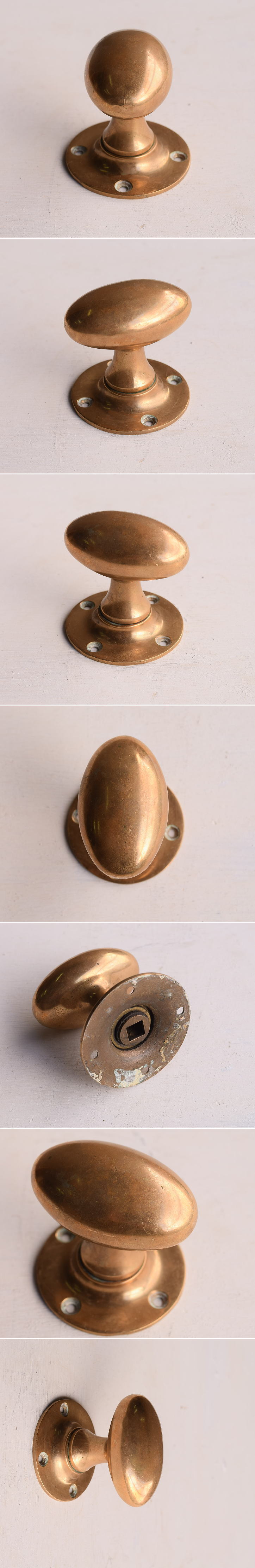イギリス アンティーク 真鍮製 ドアノブ 建具金物 13528